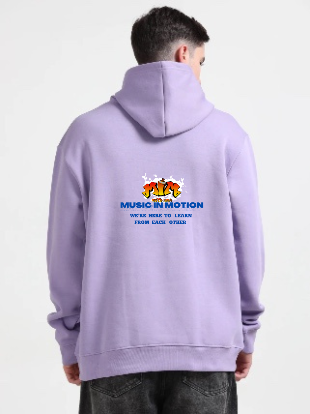LIGHT LAVANDER MIM HOODIE BACK VIEW